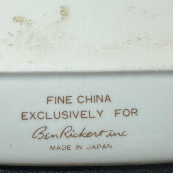 Ben Rickert Inc. Fine China Floral Decorative Plate Hand-Painted Made In Japan - Picture 5 of 6